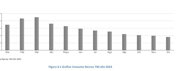 Gráfico de consumo anual del proyecto