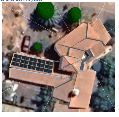 Propuesta de disposición de paneles fotovoltaicos sobre cubierta
