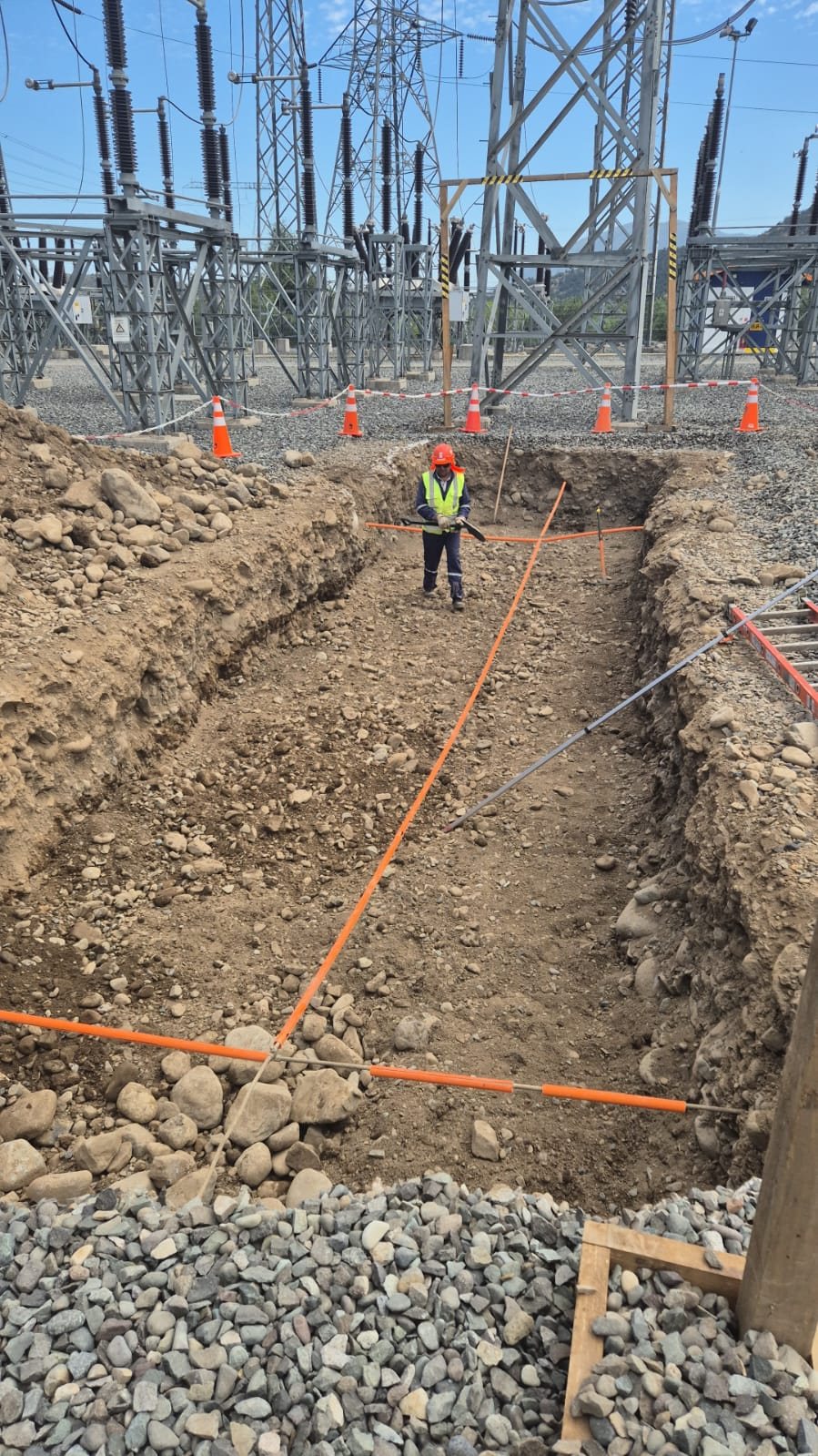 Excavación en Subestación Eléctrica